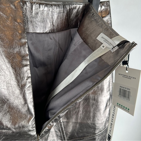 NWT Silver Metallic Mini Skirt | US Size Medium - Picture 7 of 9
